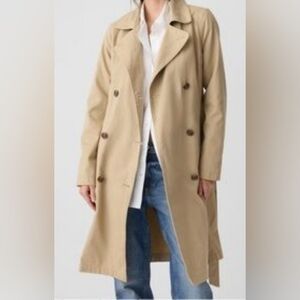 GAP Tan Double-Breasted Trench Coat